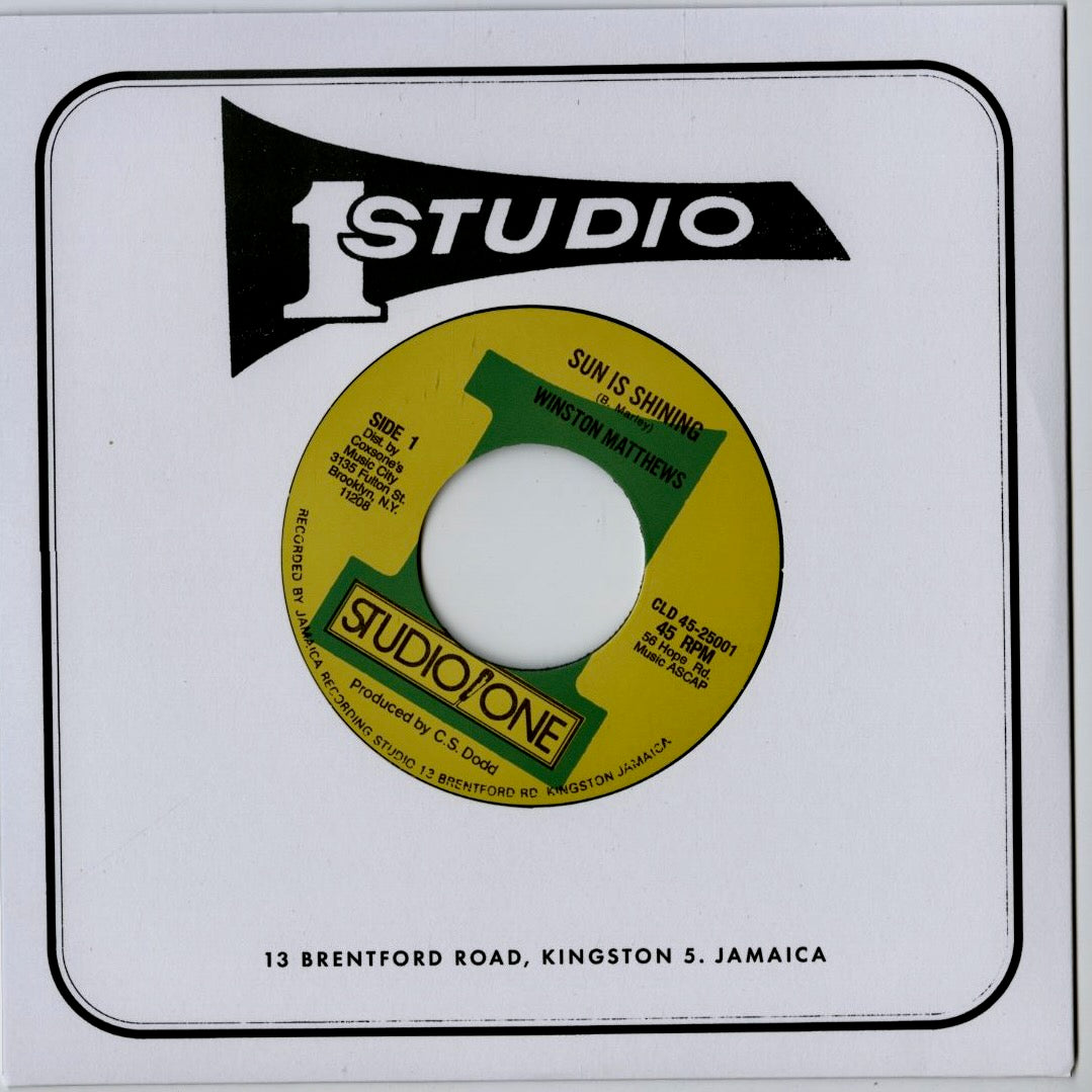 Winston Matthews The Purpleites Sun Is Shining The Pressure Is On US Studio One 7inch CLD-45-25001