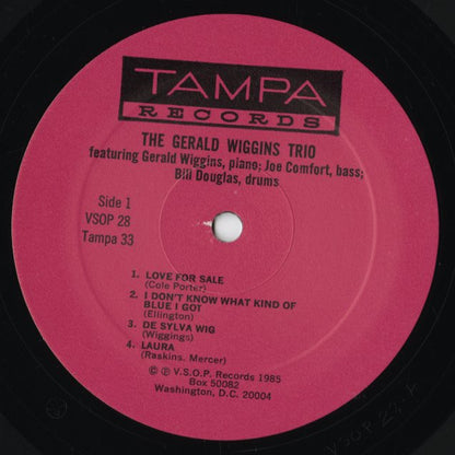 Gerald Wiggins - The Gerald Wiggins Trio (VSOP 28) LP 1985 US VSOP Records｜中古LP