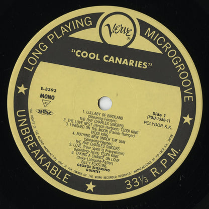 George Shearing - Cool Canaries (POJJ-1580) LP 1993 JPN Verve｜中古LP