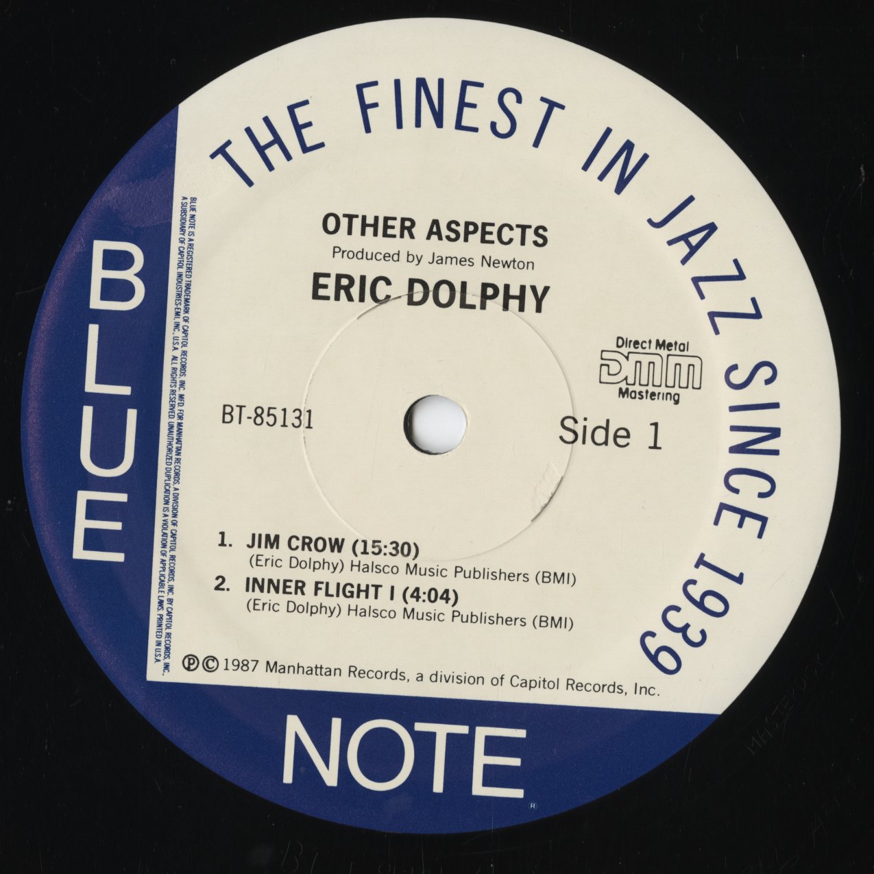 Eric Dolphy - Other Aspects (BT-85131) 1987 US Blue Note｜中古LP