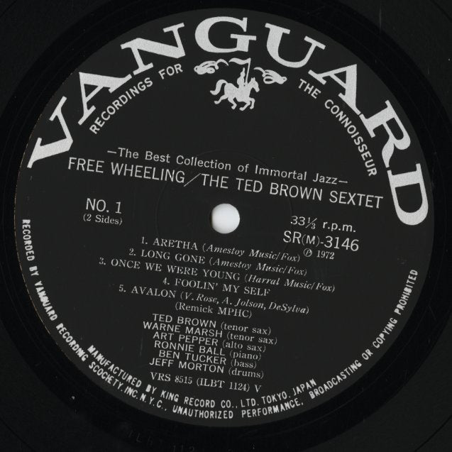 Ted Brown – Free Wheeling (LAX-3075(M)) LP 1975 JPN Vanguard - キングレコード | 中古LP
