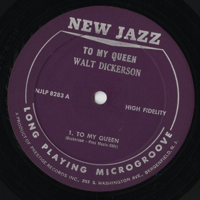 Walt Dickerson - To My Queen (NJLP 8283) LP 1963 US New Jazz｜中古LP
