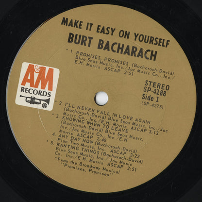 Burt Bacharach - Make It Easy On Yourself (SP4188) 1970 US A&M｜中古LP