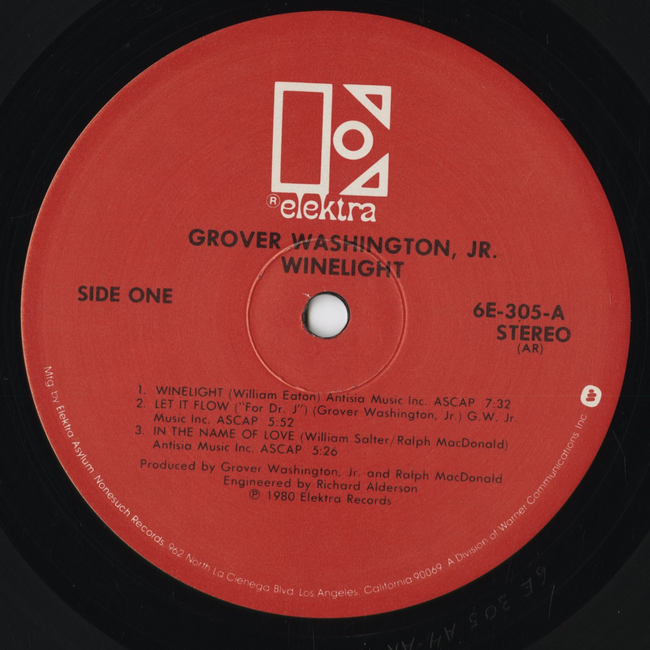 Grover Washington Jr. - Winelight (6E-305) 1980 US Elektra｜中古LP