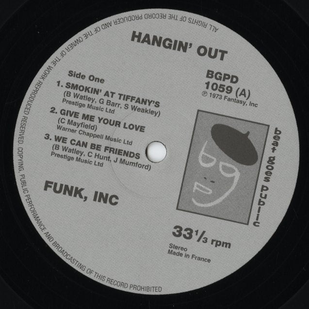 Funk Inc. / ファンク・インク / Hangin' Out (BGPD 1059)
