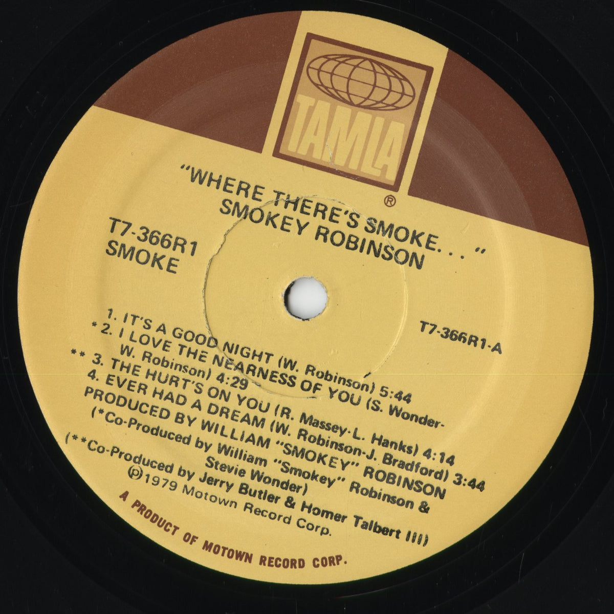 Smokey Robinson – Where There's Smoke... (T7 366R1) LP 1979 US Tamla｜中古LP