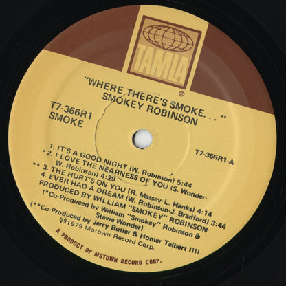 Smokey Robinson – Where There's Smoke... (T7 366R1) LP 1979 US Tamla｜中古LP
