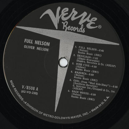 Oliver Nelson - Full Nelson (V-8508) LP 1963 US Verve - MGM Records