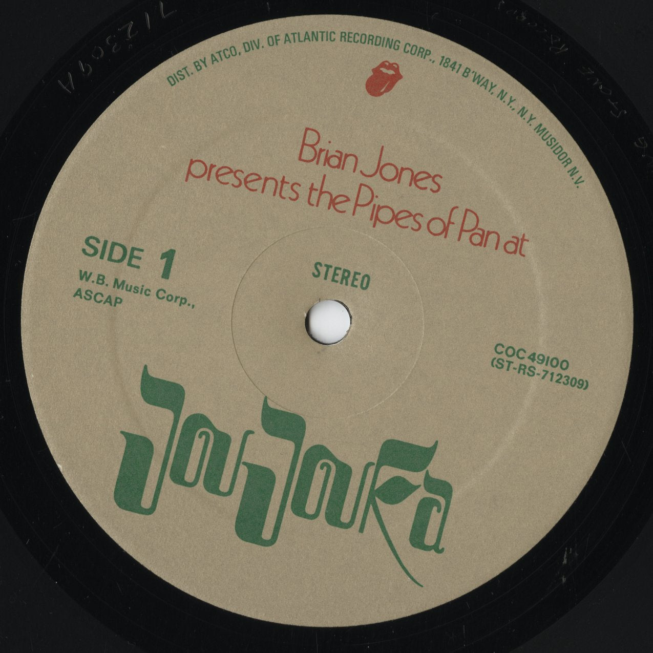 Brian Jones - Presents The Pipes Of Pan At Joujouka (COC49100) LP 1971 US Rolling Stones Records｜中古LP