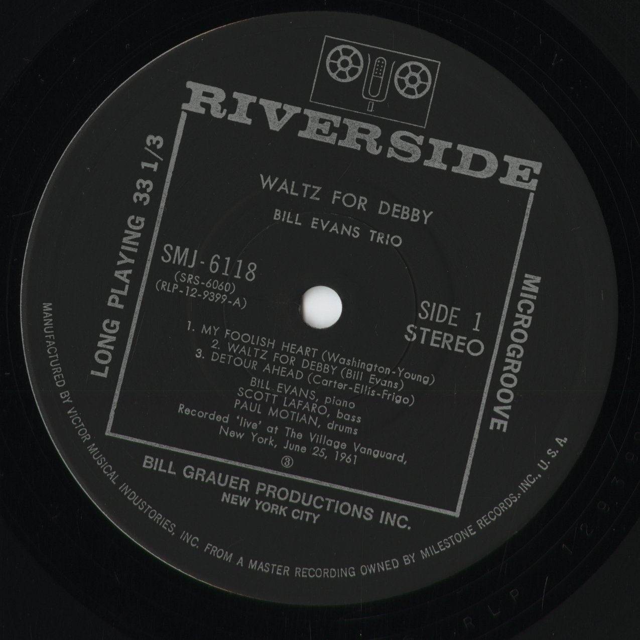 Bill Evans - Waltz For Debby (SMJ-6118) 1975 JPN Riverside｜中古LP