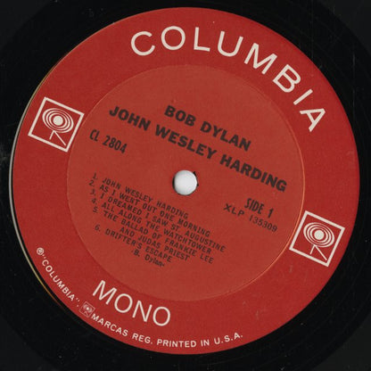 Bob Dylan - John Wesley Harding (CL 2804) LP 1968 US Columbia｜中古LP
