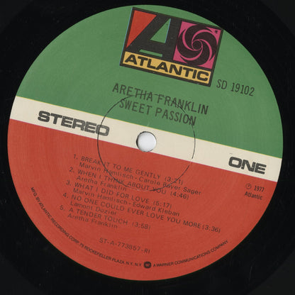 Aretha Franklin - Sweet Passion (SD 19102) LP 1977 US Atlantic｜中古LP