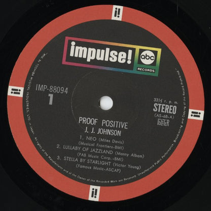 J.J. Johnson - Proof Positive (IMP88094) 1972 JPN Impulse｜中古LP