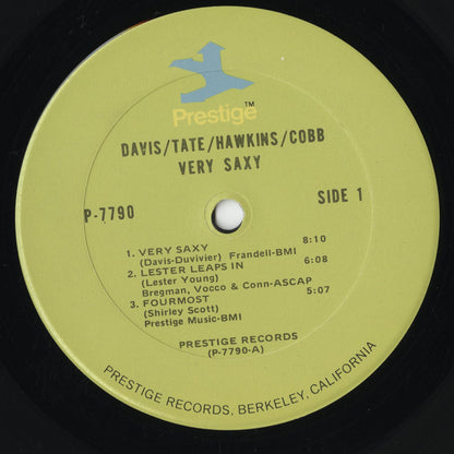Eddie "Lockjaw" Davis / Buddy Tate / Coleman Hawkins / Arnett Cobb - Very Saxy (PR-7790) 1971 US Prestige｜中古LP