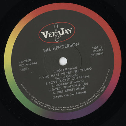 Bill Henderson - Sings (RJL-2668M) LP 1983 JPN Vee Jay｜中古LP