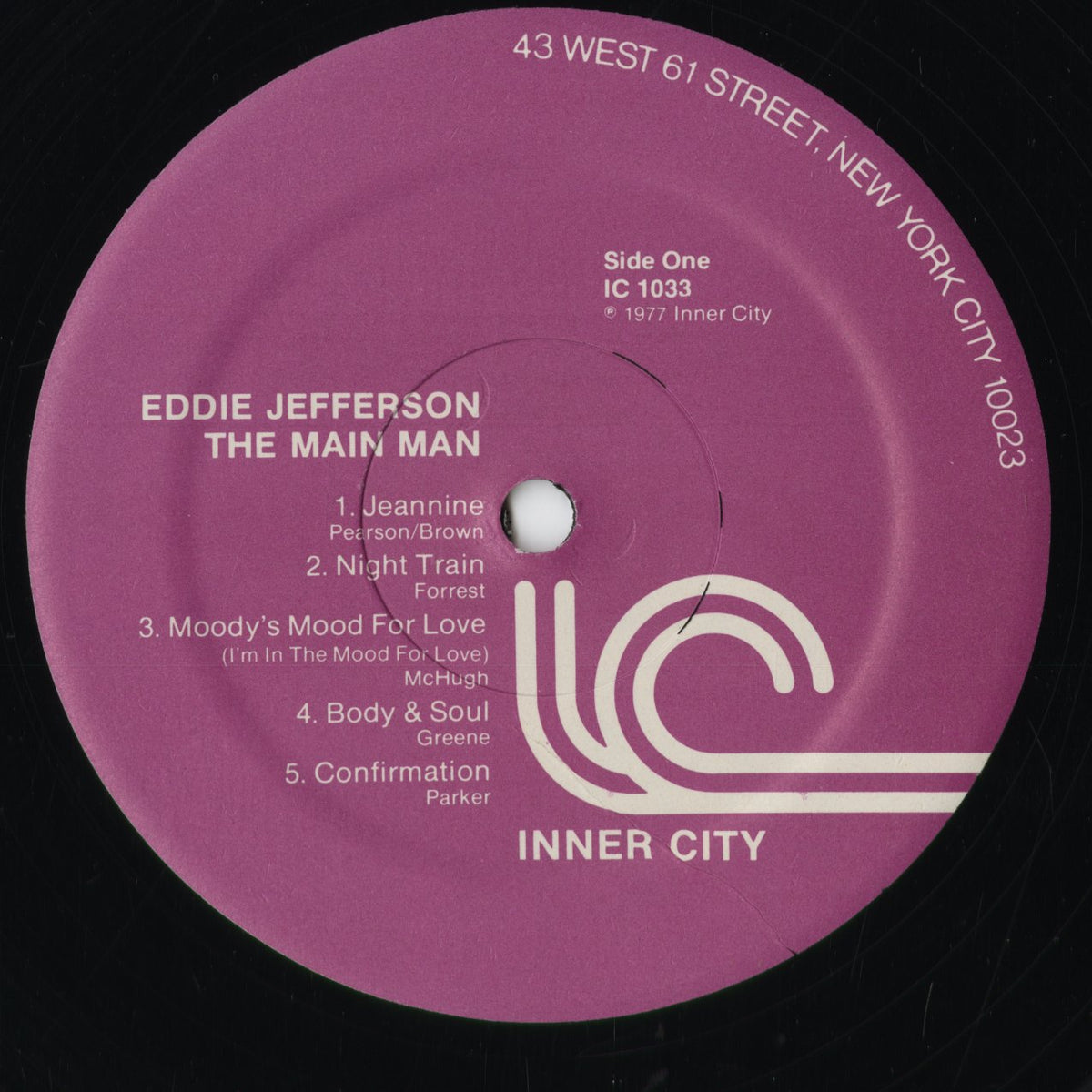 Eddie Jefferson - The Main Man (IC 1033) LP 1977 US Inner City｜中古LP