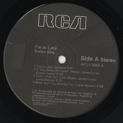 Evelyn King - I'm In Love (AFL1-3962) 1981 US RCA｜中古LP