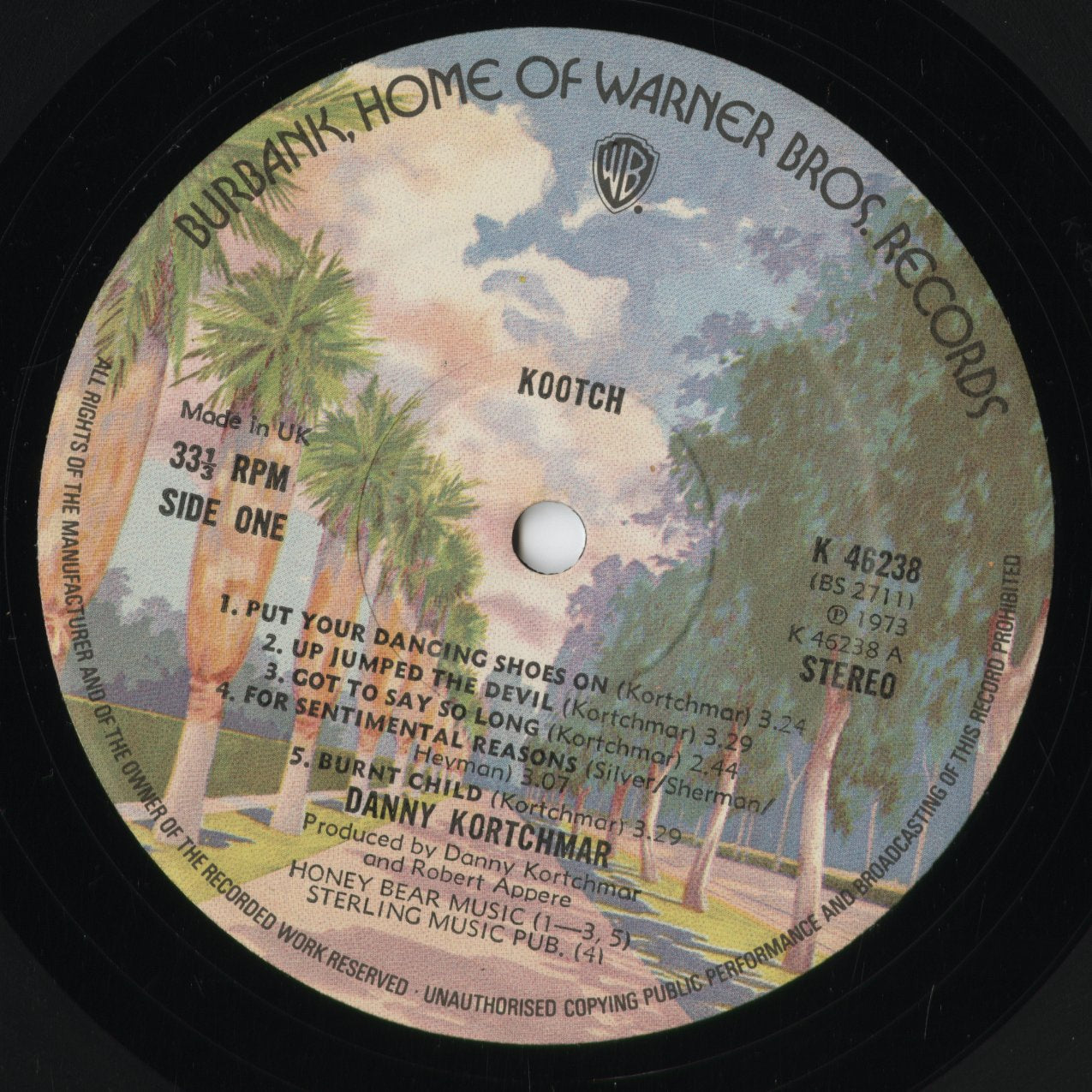 Danny Kortchmar - Kootch (K 46238) 1973 UK Warner Brothers｜中古LP