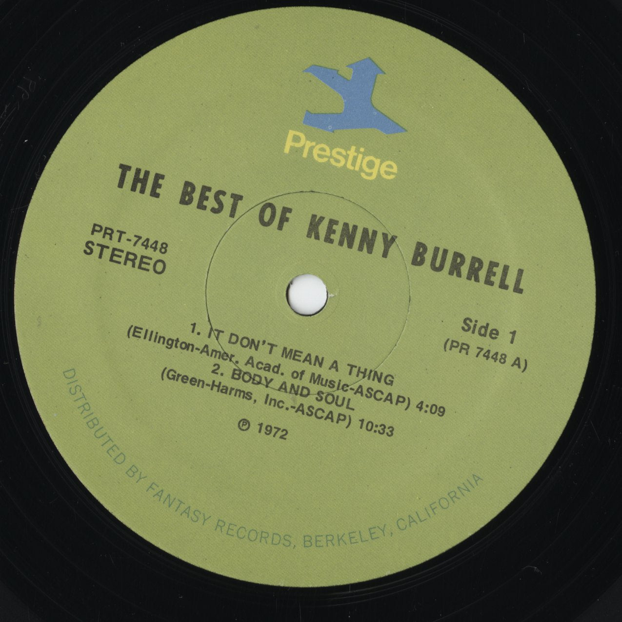 Kenny Burrell - The Best Of Kenny Burrell (PR 7448) LP 1972 US Prestige｜中古LP