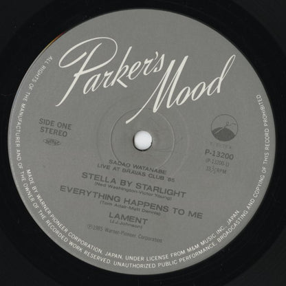 Sadao Watanabe - Parker's Mood (P-13200) LP 1985 JPN Elektra｜中古LP