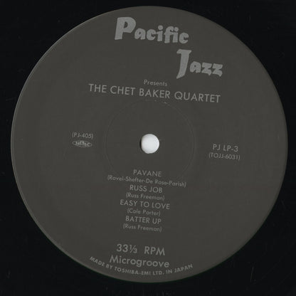 Chet Baker - Chet Baker Quartet (TOJJ-6031) 1997 JPN Pacific Jazz / 東芝EMI｜中古LP