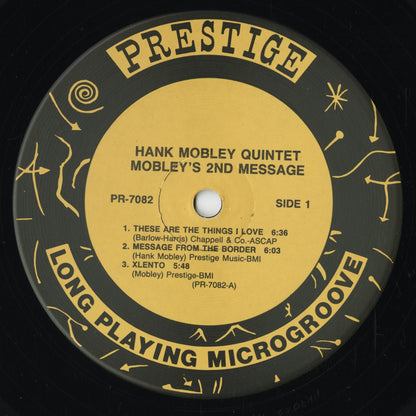 Hank Mobley - Mobley's 2nd Message (WWLJ-7048) 1992 US Prestige / Wave Jazz Classics｜中古LP