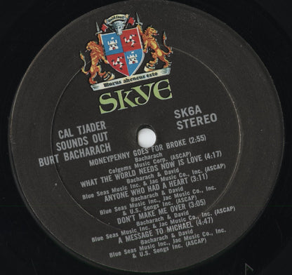 Cal Tjader - Cal Tjader Sounds Out Burt Bacharach (SK-6) 1968 US Skye｜中古LP