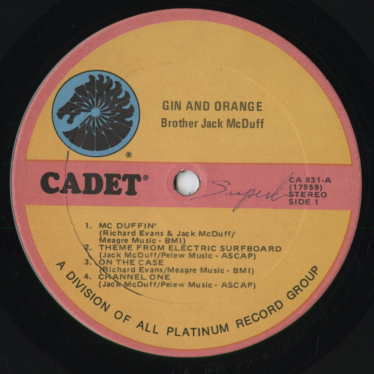 Brother Jack McDuff - Gin And Orange (LPS 831) 1977 US Cadet｜中古LP
