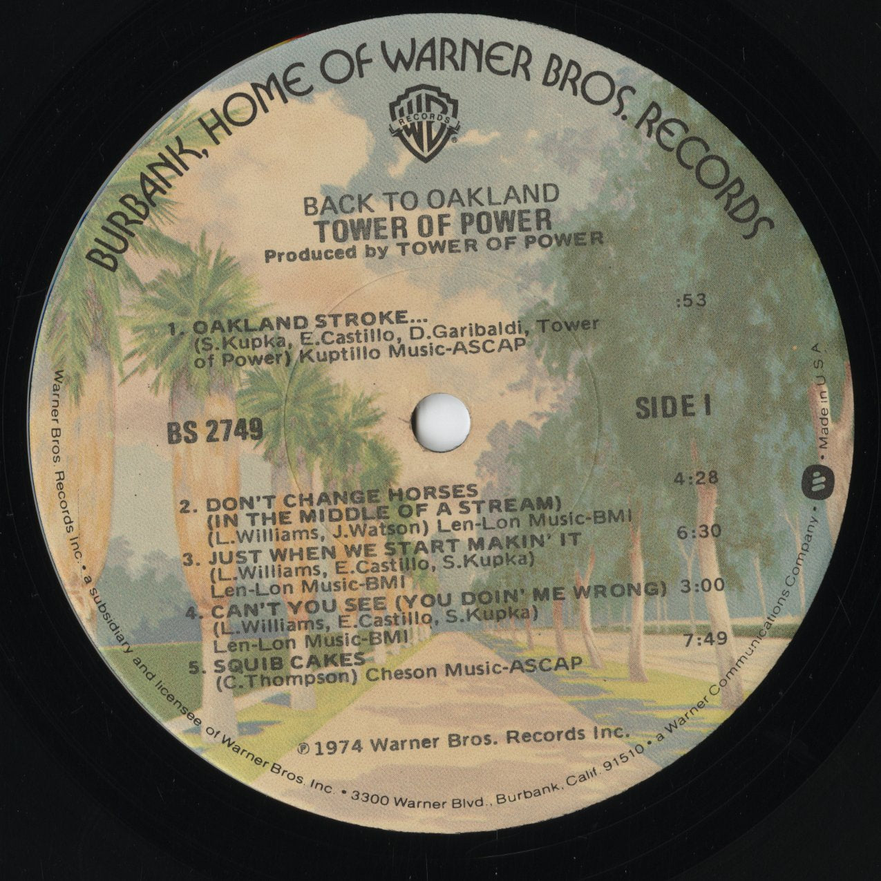 Tower Of Power - Back To Oakland (BS 2749) LP 1975 US Warner Bros.｜中古LP