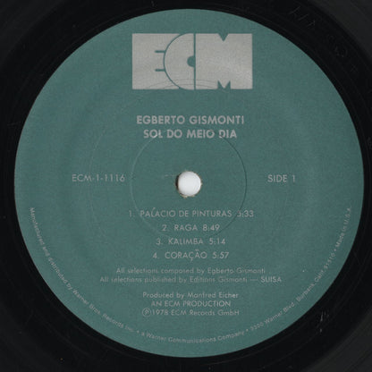 Egberto Gismonti - Sol Do Meio Dia (ECM-1-1116) LP 1977 US ECM｜中古LP