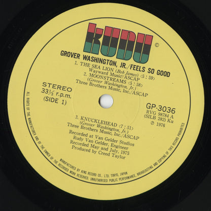 Grover Washington Jr. - Feels So Good (GP 3036) 1975 JPN KUDU / KING RECORD｜中古LP