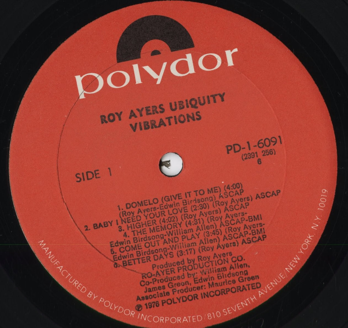 Roy Ayers Ubiquity - Vibrations (PD-1-6091) 1976 US Polydor｜中古LP