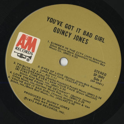 Quincy Jones / クインシー・ジョーンズ / You've Got It Bad Girl (SP3041)