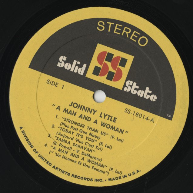 Johnny Lytle / ジョニー・ライトル / A Man And A Woman (SS 18014)