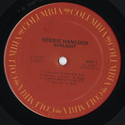 Herbie Hancock - Sunlight (JC 34907) LP 1978 US Columbia｜中古LP