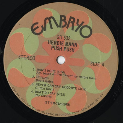 Herbie Mann - Push Push (SD532) LP 1971 US EMBRYO｜中古LP