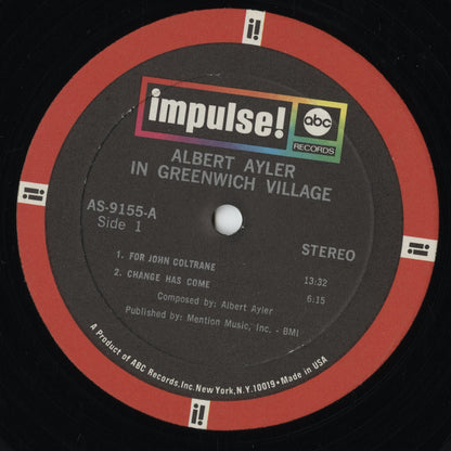 Albert Ayler - Albert Ayler In Greenwich Village (AS-9155) 1971 US Impulse｜中古LP