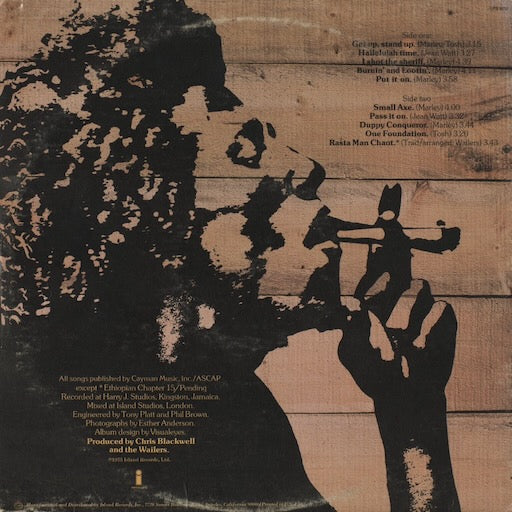Bob Marley & The Wailers - Burnin' (ILPS-9256) LP 1974 US Island｜中古LP