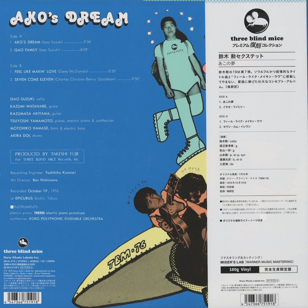Isao Suzuki - Ako's Dream (MHJL474) Three Blind Mice　鈴木勲 back