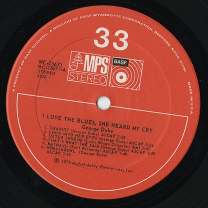 George Duke / ジョージ・デューク / I Love The Blues, She Heard My Cry (MC25671)