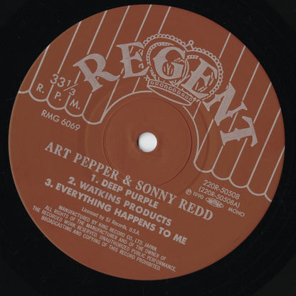 Art Pepper & Sonny Redd - Art Pepper & Sonny Redd (220R 50508) LP 1990 JPN Regent / King Record｜中古LP