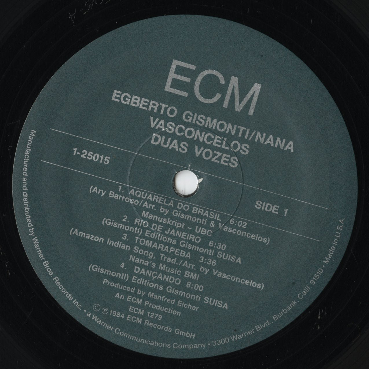 Egberto Gismonti / Nana Vasconcelos - Duas Vozes (25015-1E) LP 1984 US ECM｜中古LP