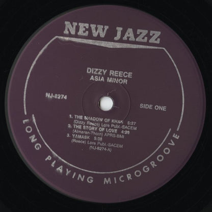 Dizzy Reece / ディジー・リース / Asia Minor (NJLP 8274) 1992 US Pressing