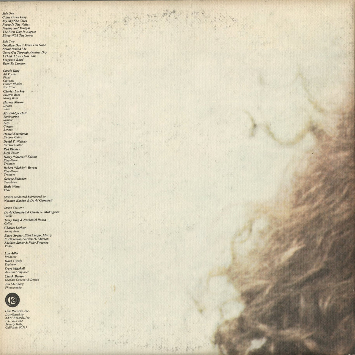 Carole King - Rhymes And Reasons (SP-77016) 1972 US Ode｜中古LP