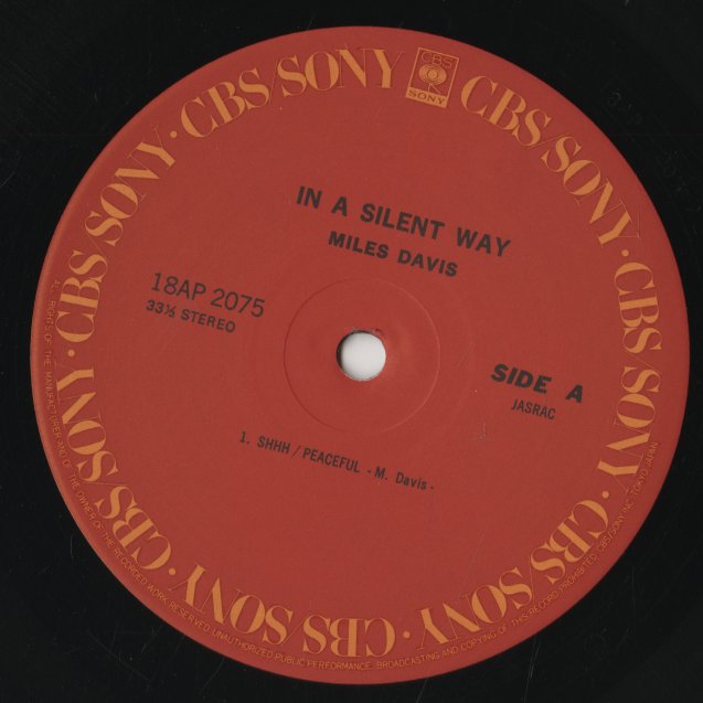 Miles Davis / マイルス・デイヴィス / In A Silent Way (18AP 2075)