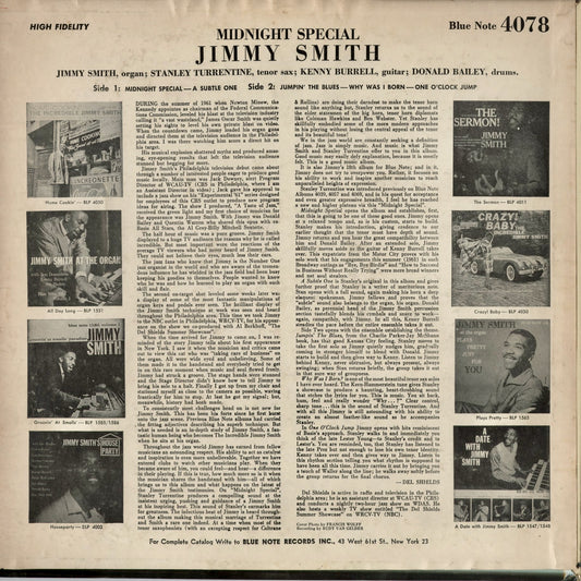Jimmy Smith - Midnight Special (BLP-4078) 1961 US Blue Note｜中古LP