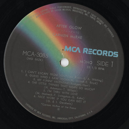 Carmen McRae - After Glow (MCA-3085) 1973 JPN Decca｜中古LP