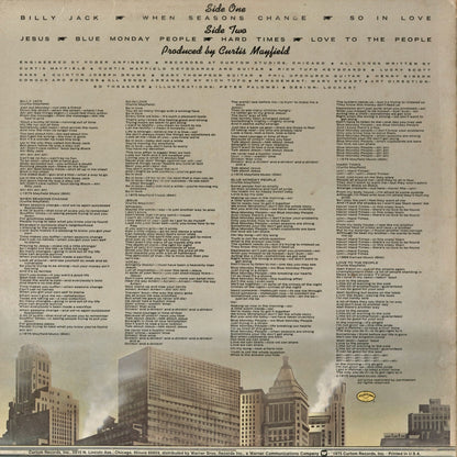 Curtis Mayfield - There's No Place Like America Today (CU 5001) 1975 US Curtom｜中古LP
