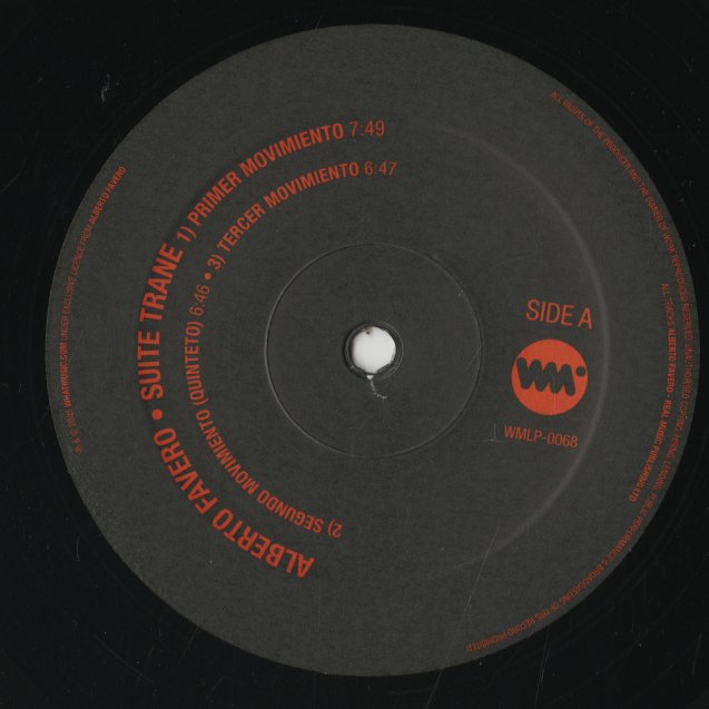 Alberto Favero / アルベルト・ファヴェロ / Suite Trane (In Memoriam John Coltrane) (WMLP-0068)