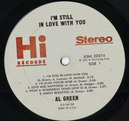 Al Green - I'm Still In Love With You (XSHL 32074) 1972 US HI｜中古LP